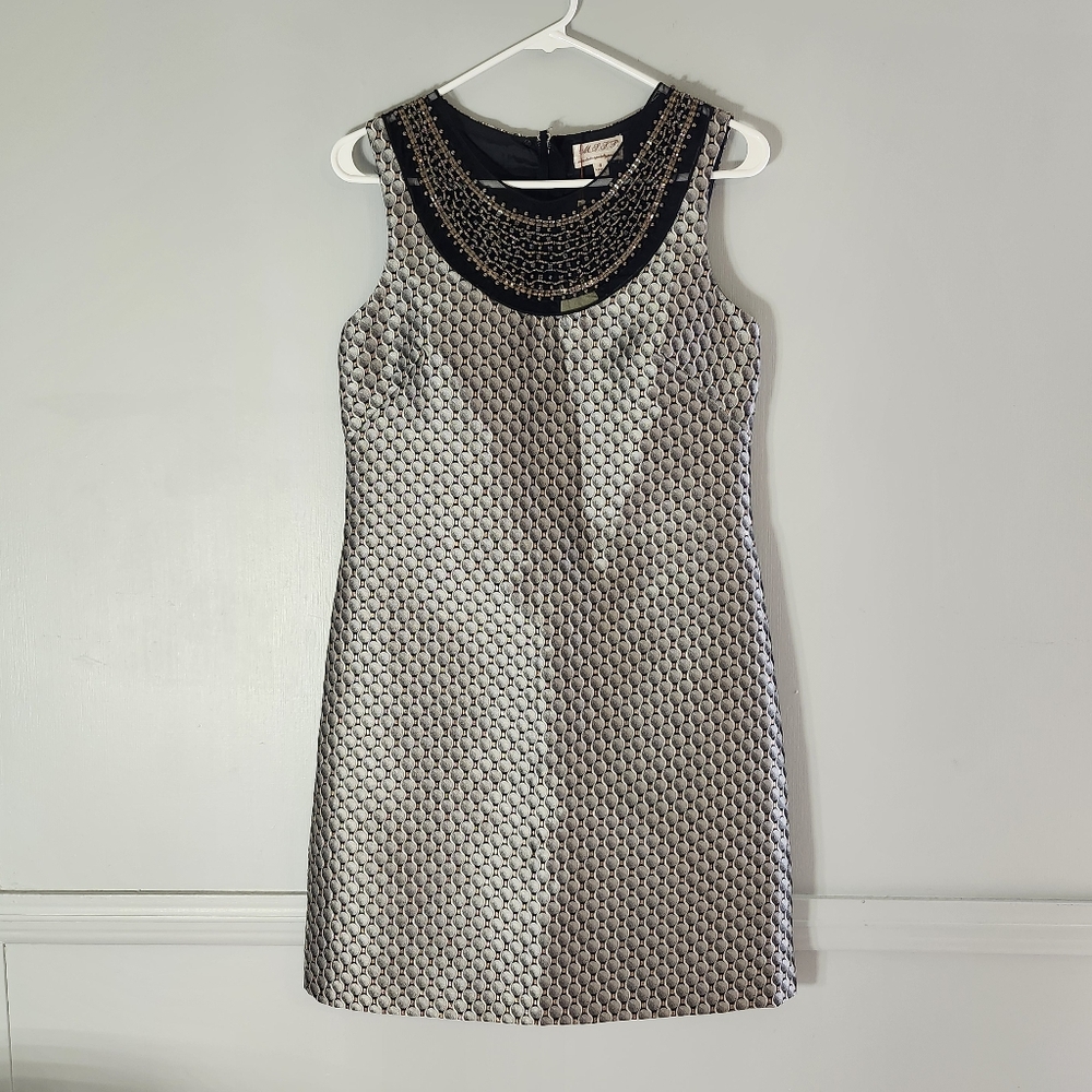 Max Studio Cocktail Chic Black and White Sleeveless Dress